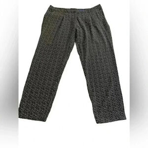 CYNTHIA ROWLEY Geometric Print Cropped Crop Ankle Length Pants Women’s Size L